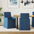 Sillas de comedor 2 pcs Azul 57 x 67 x 95 cm tela