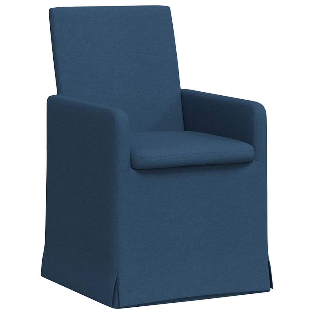 Sillas de comedor 2 pcs Azul 57 x 67 x 95 cm tela