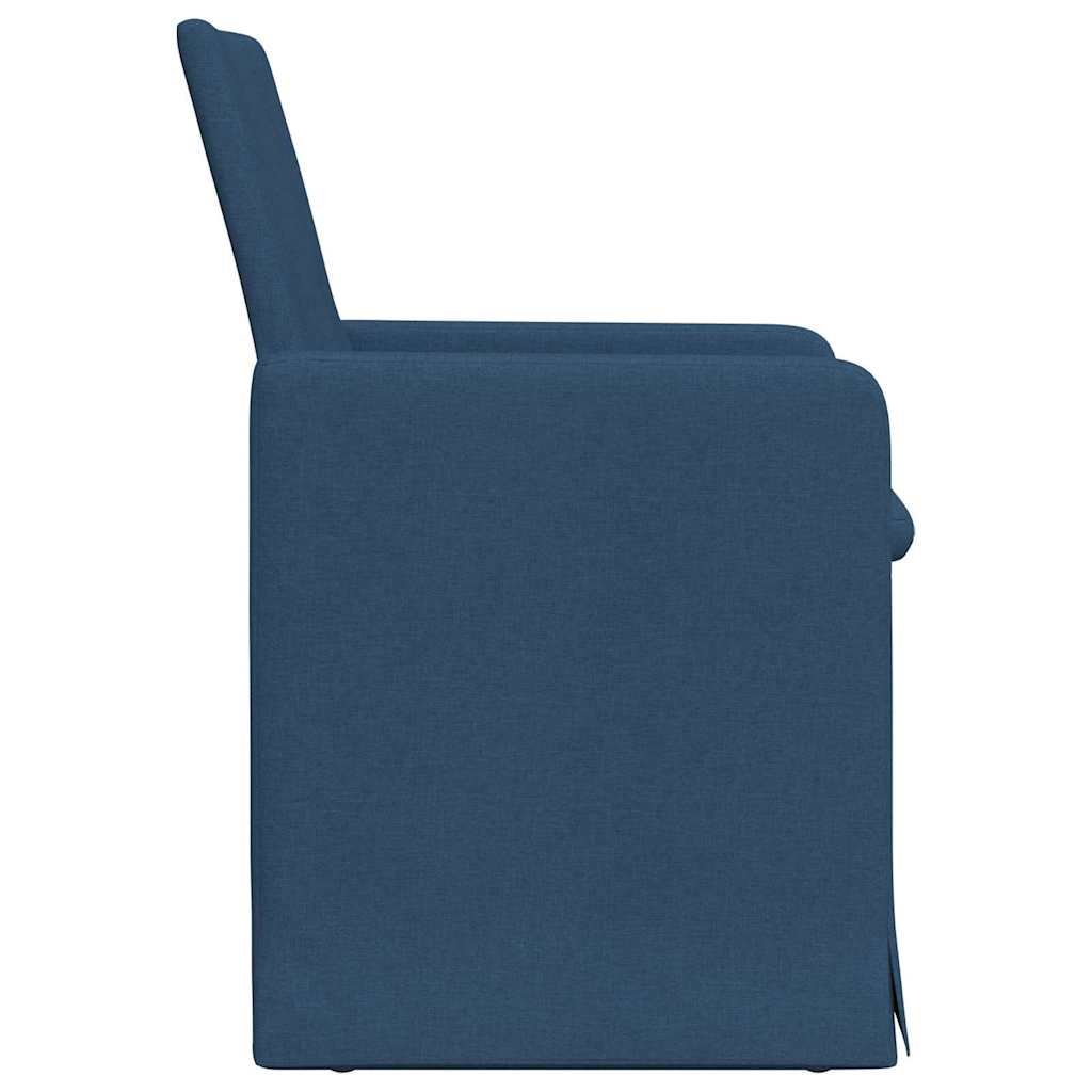 Sillas de comedor 2 pcs Azul 57 x 67 x 95 cm tela
