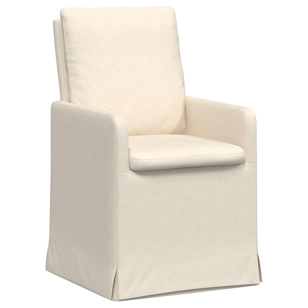 Sillas de comedor 2 pcs Beige 57 x 67 x 98 cm Lino