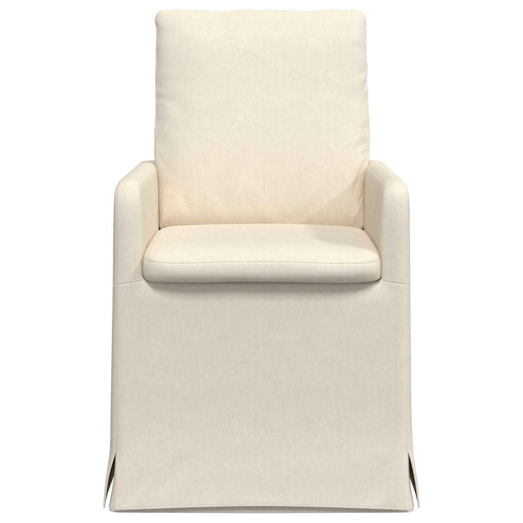 Sillas de comedor 2 pcs Beige 57 x 67 x 98 cm Lino
