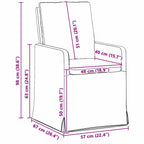 Sillas de comedor 2 pcs Beige 57 x 67 x 98 cm Lino