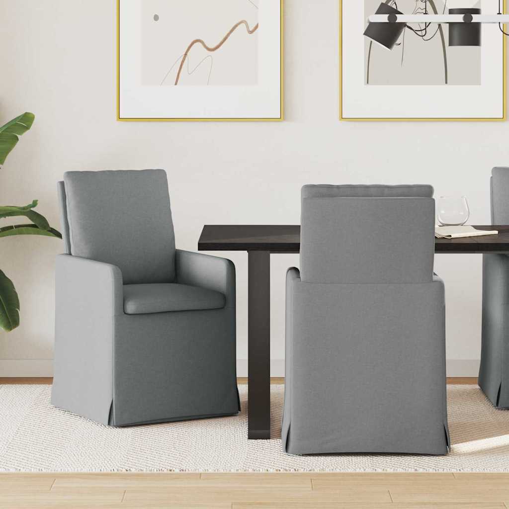 Dining chairs 2 pcs Blue 57 x 67 x 98 cm fabric