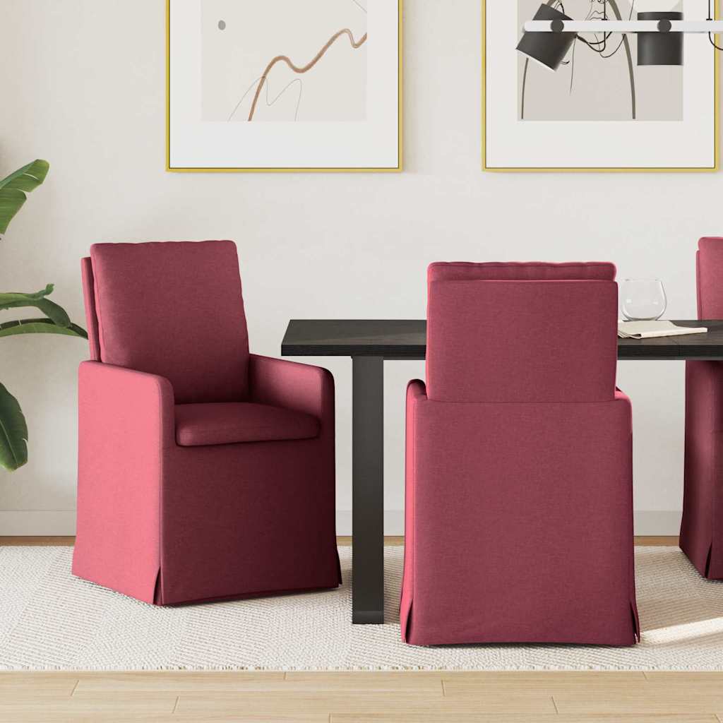 Dining chairs 2 pcs Blue 57 x 67 x 98 cm fabric