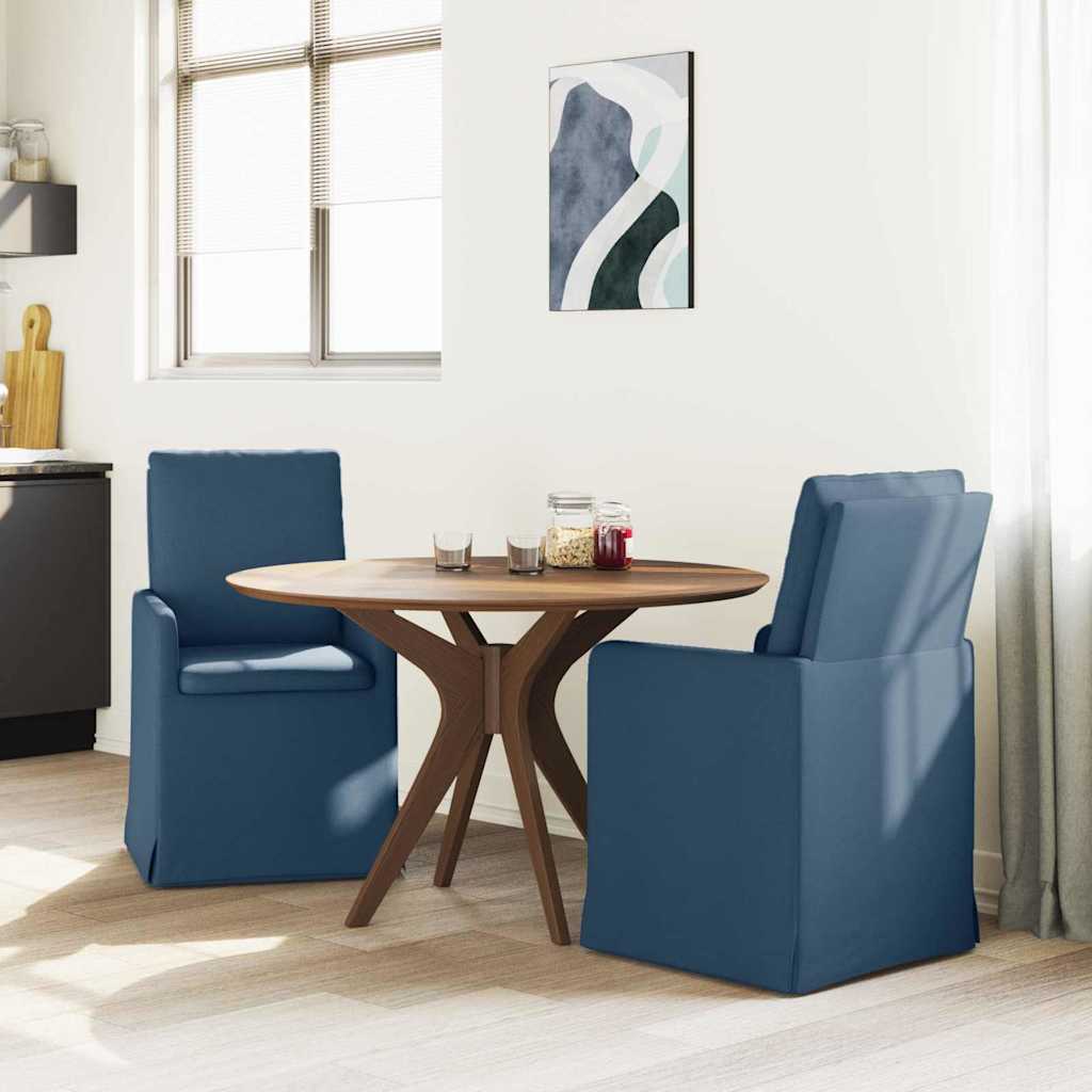 Sillas de comedor 2 pcs Azul 57 x 67 x 98 cm tela