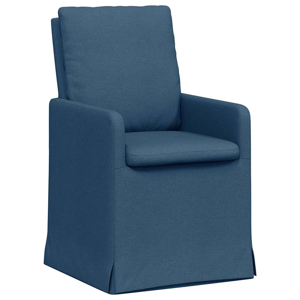 Sillas de comedor 2 pcs Azul 57 x 67 x 98 cm tela