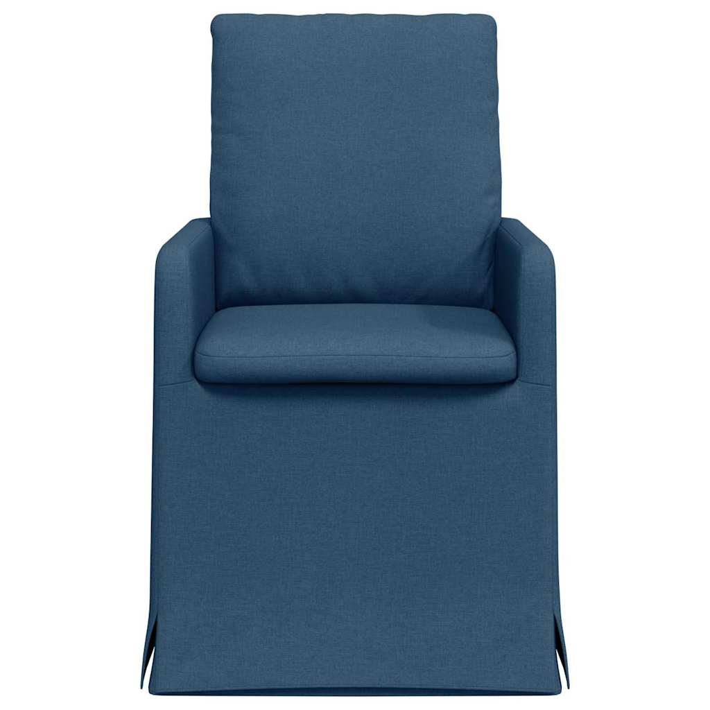 Sillas de comedor 2 pcs Azul 57 x 67 x 98 cm tela