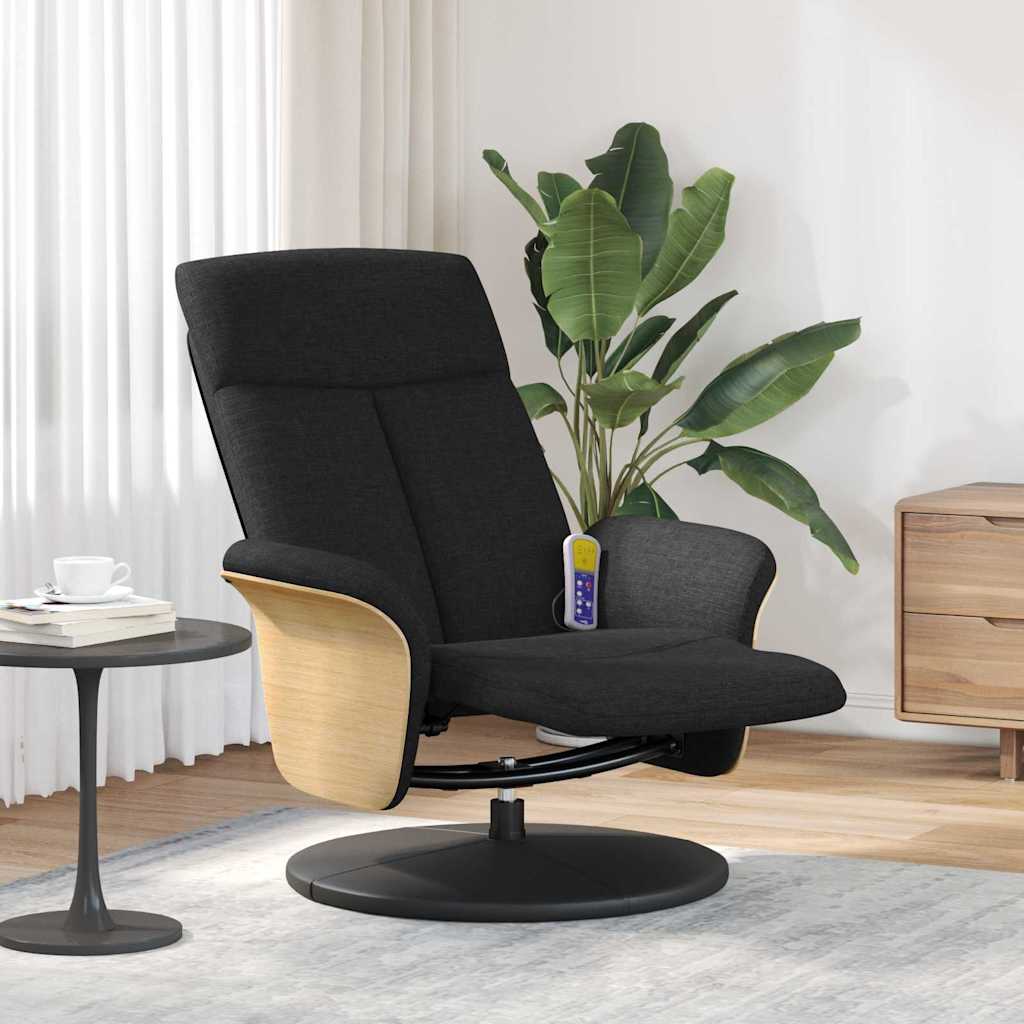 Silla de masajes reclinable Negro 79 x 87 x 104,5 cm tela