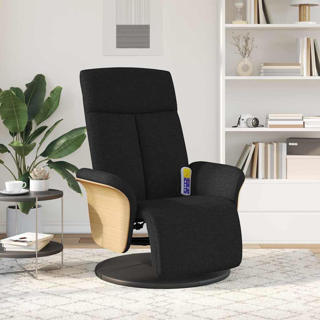Silla de masajes reclinable Negro 79 x 87 x 104,5 cm tela