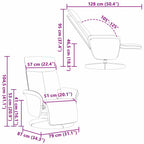 Silla de masajes reclinable Negro 79 x 87 x 104,5 cm tela