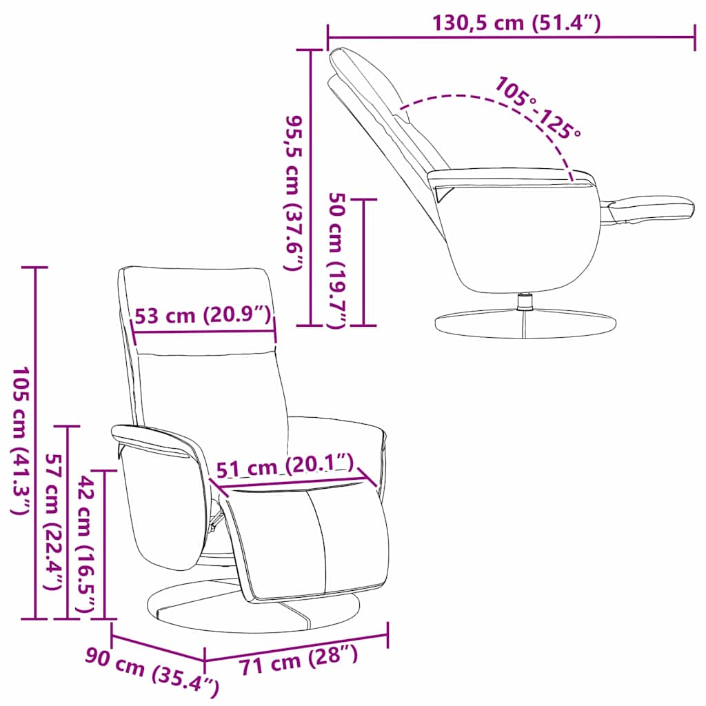 Silla de masajes reclinable Cuero sintético