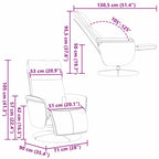 Silla de masajes reclinable 71 x 90 x 105 cm Cuero sintético