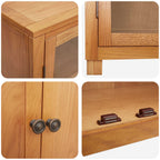 Conjunto de Muebles de Almacenaje con estante 2 pcs Natural