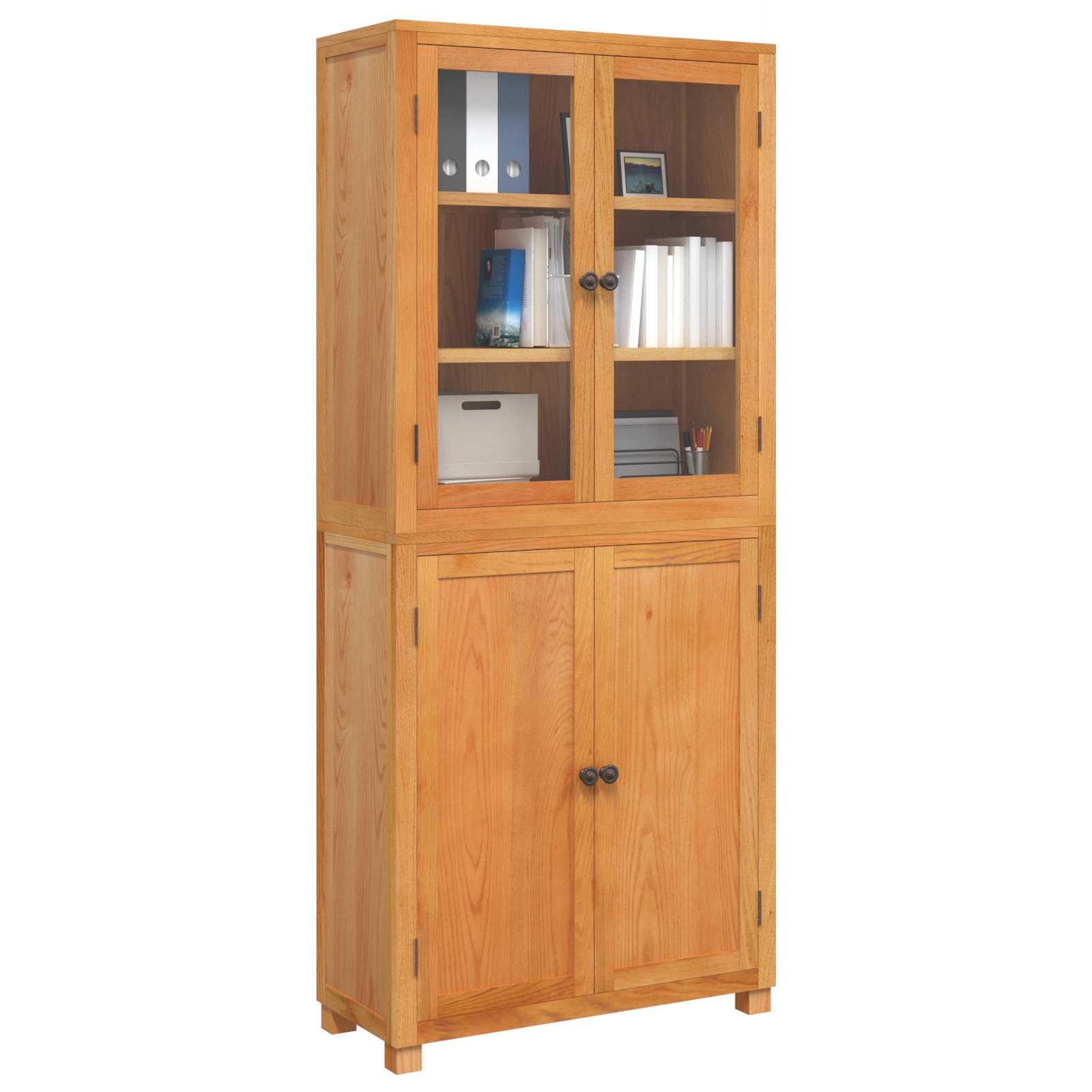 Conjunto de Muebles de Almacenaje con estante 2 pcs Natural