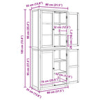 Conjunto de Muebles de Almacenaje con estante 2 pcs Natural