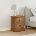 Mesita de Noche Natural 40 x 30 x 50 cm Madera de teca maciza