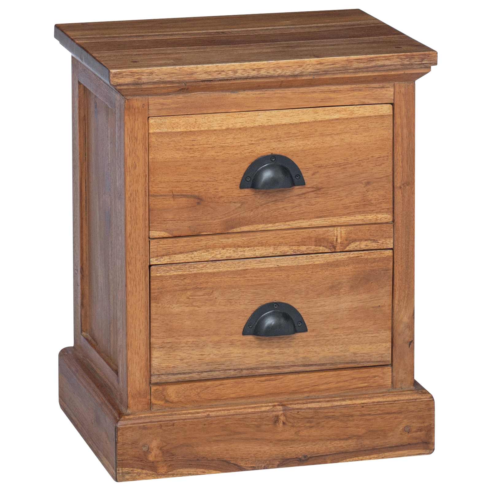 Mesita de Noche Natural 40 x 30 x 50 cm Madera de teca maciza