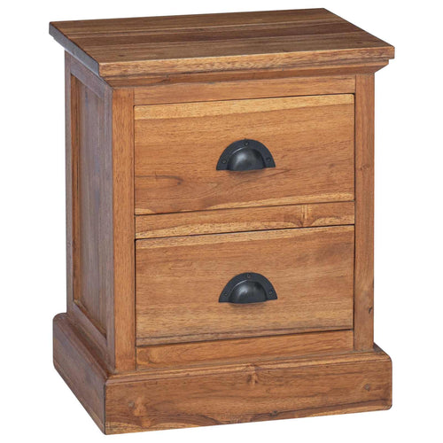 Natural Nightstand 40 x 30 x 50 cm Solid Teak Wood