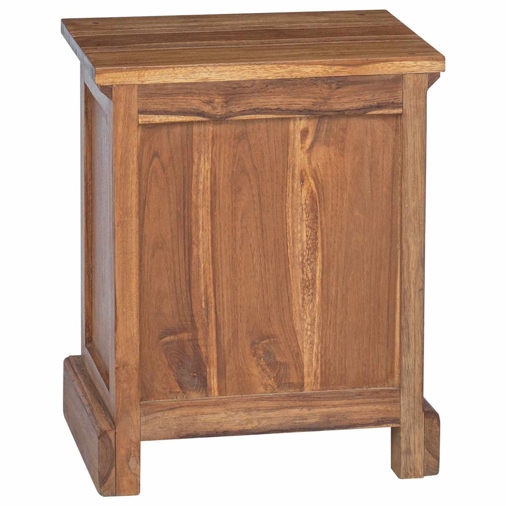 Mesita de Noche Natural 40 x 30 x 50 cm Madera de teca maciza