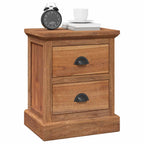 Mesita de Noche Natural 40 x 30 x 50 cm Madera de teca maciza