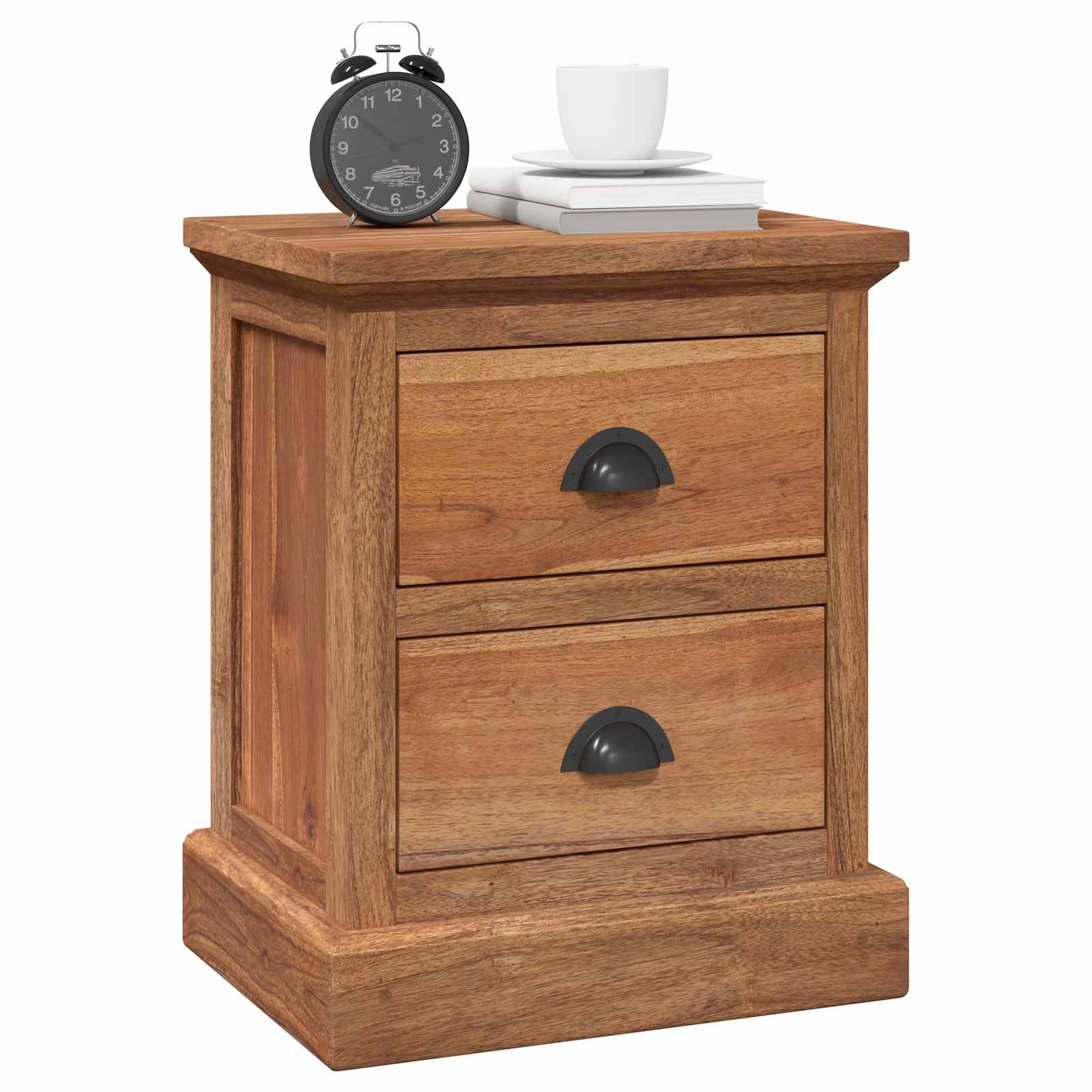 Mesita de Noche Natural 40 x 30 x 50 cm Madera de teca maciza