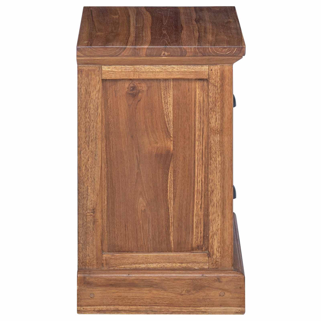 Mesita de Noche Natural 40 x 30 x 50 cm Madera de teca maciza