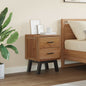 Natural Nightstand 40 x 35 x 55 cm Solid Teak Wood