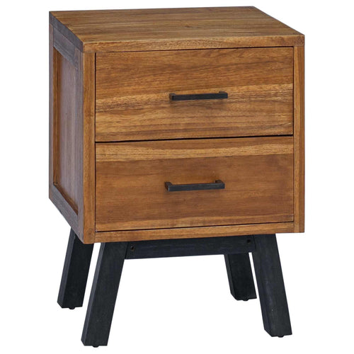 Natural Nightstand 40 x 35 x 55 cm Solid Teak Wood