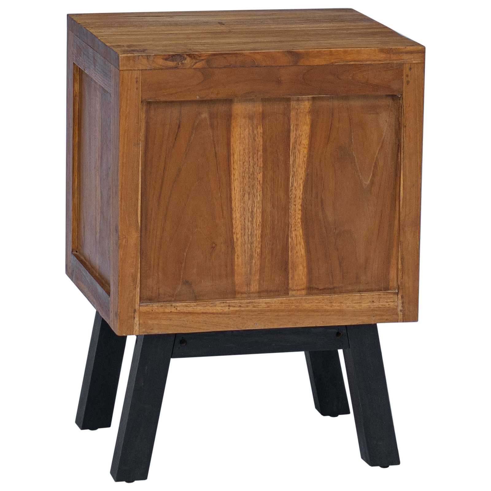 Mesita de Noche Natural 40 x 35 x 55 cm Madera de teca maciza
