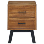 Mesita de Noche Natural 40 x 35 x 55 cm Madera de teca maciza