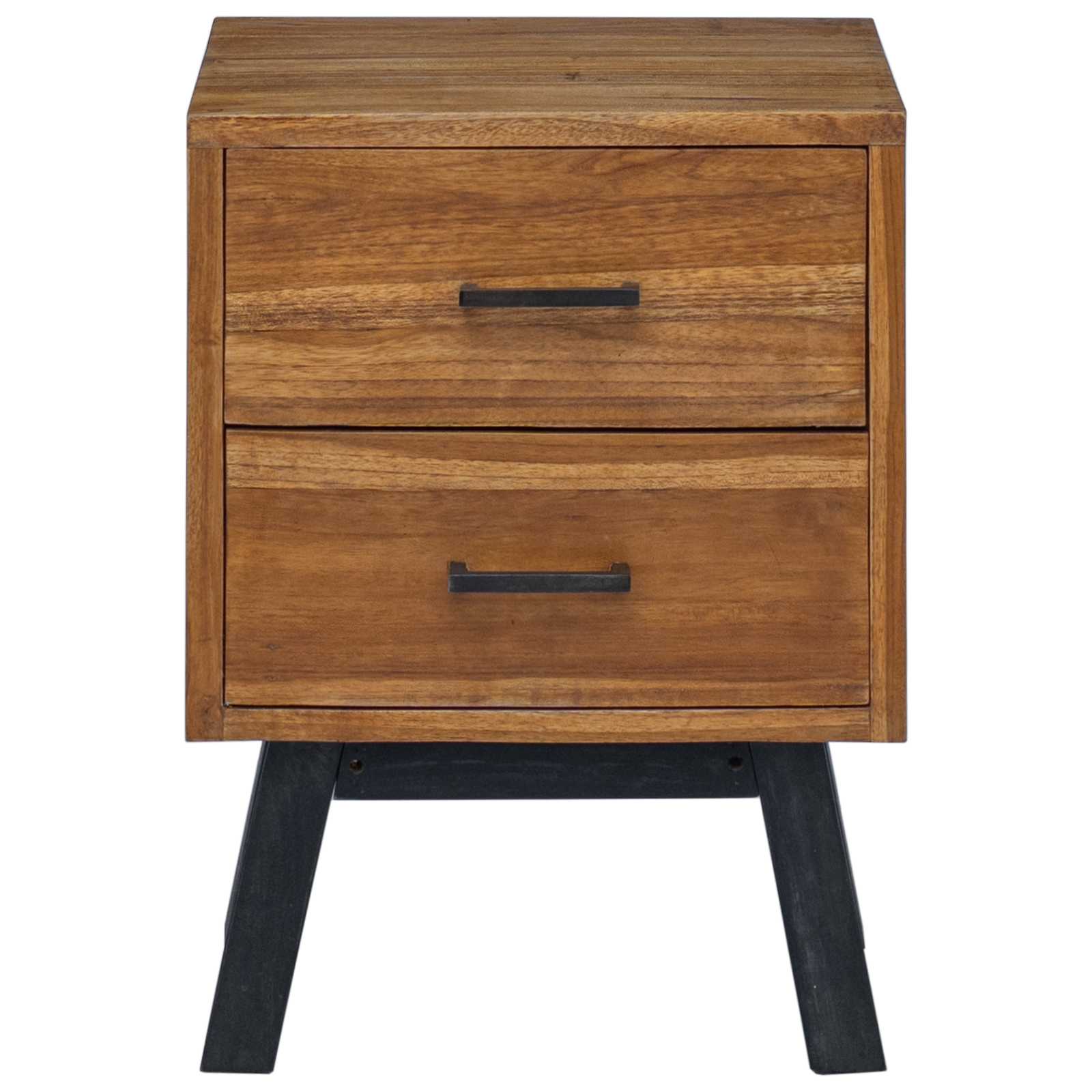 Mesita de Noche Natural 40 x 35 x 55 cm Madera de teca maciza