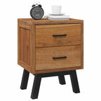 Mesita de Noche Natural 40 x 35 x 55 cm Madera de teca maciza