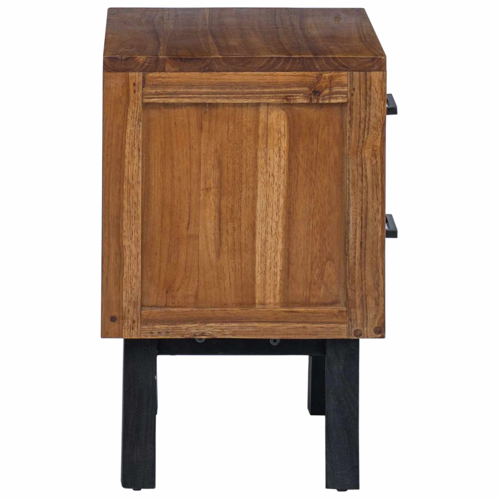 Mesita de Noche Natural 40 x 35 x 55 cm Madera de teca maciza