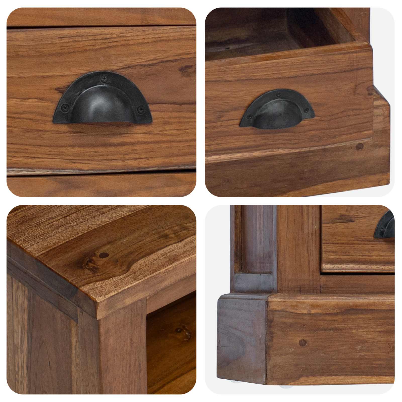 Armario de almacenamiento con cajón Natural 60 x 30 x 60 cm