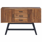 Soporte de TV Natural 110 x 30 x 75 cm Madera de teca maciza