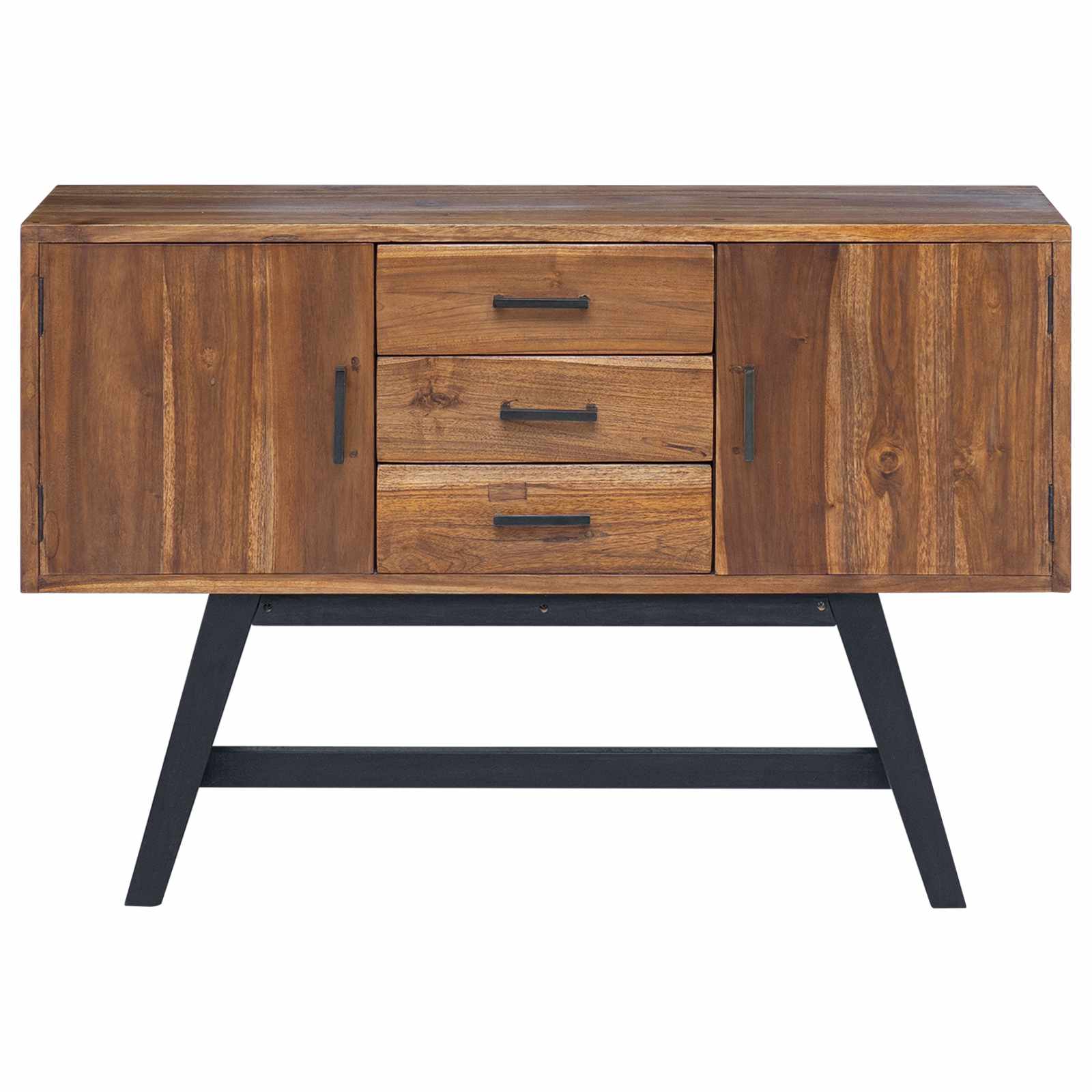 Soporte de TV Natural 110 x 30 x 75 cm Madera de teca maciza