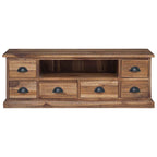 Soporte de TV Natural 110 x 30 x 40 cm Madera de teca maciza
