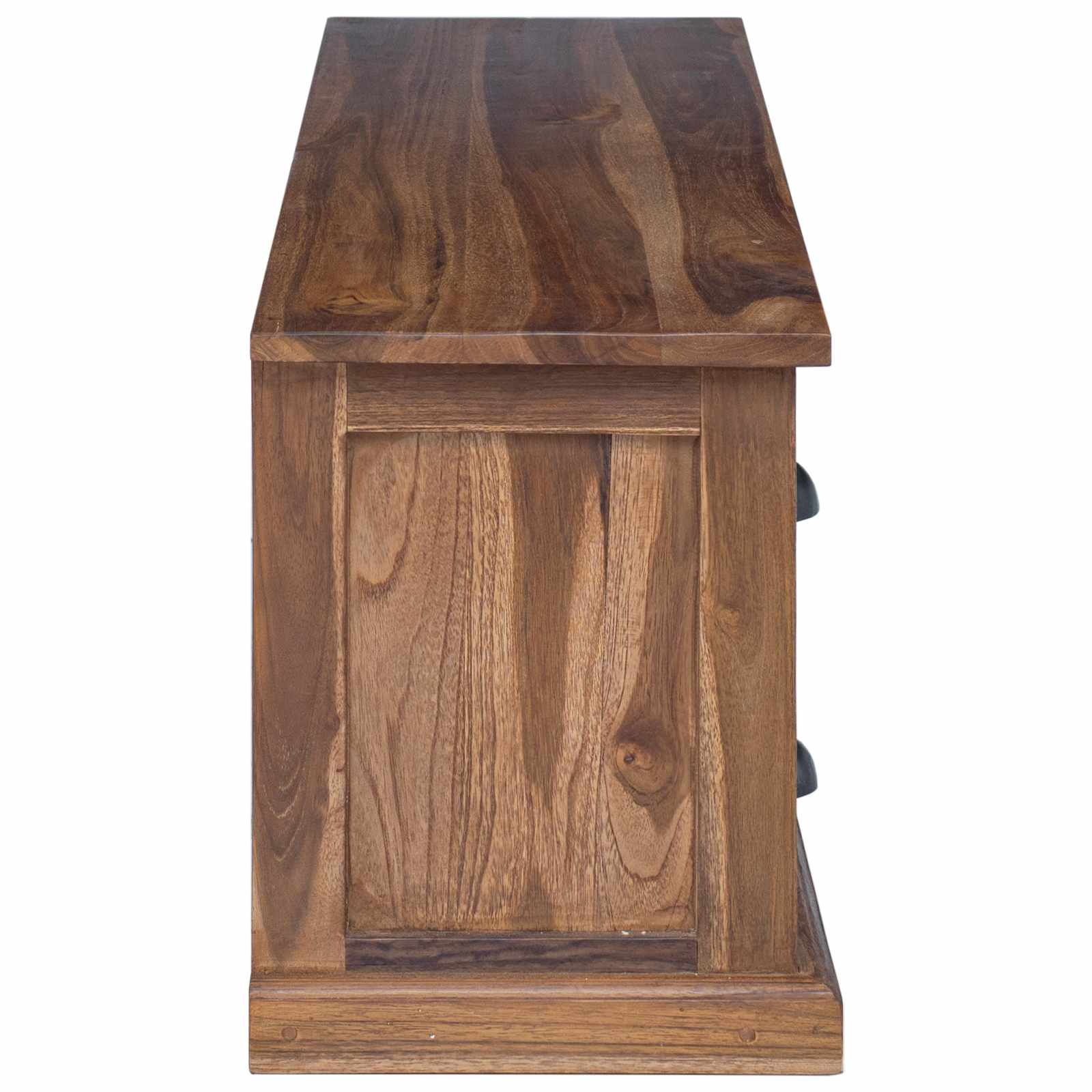Soporte de TV Natural 110 x 30 x 40 cm Madera de teca maciza