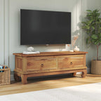Soporte de TV Natural 110 x 35 x 40 cm Madera de teca maciza