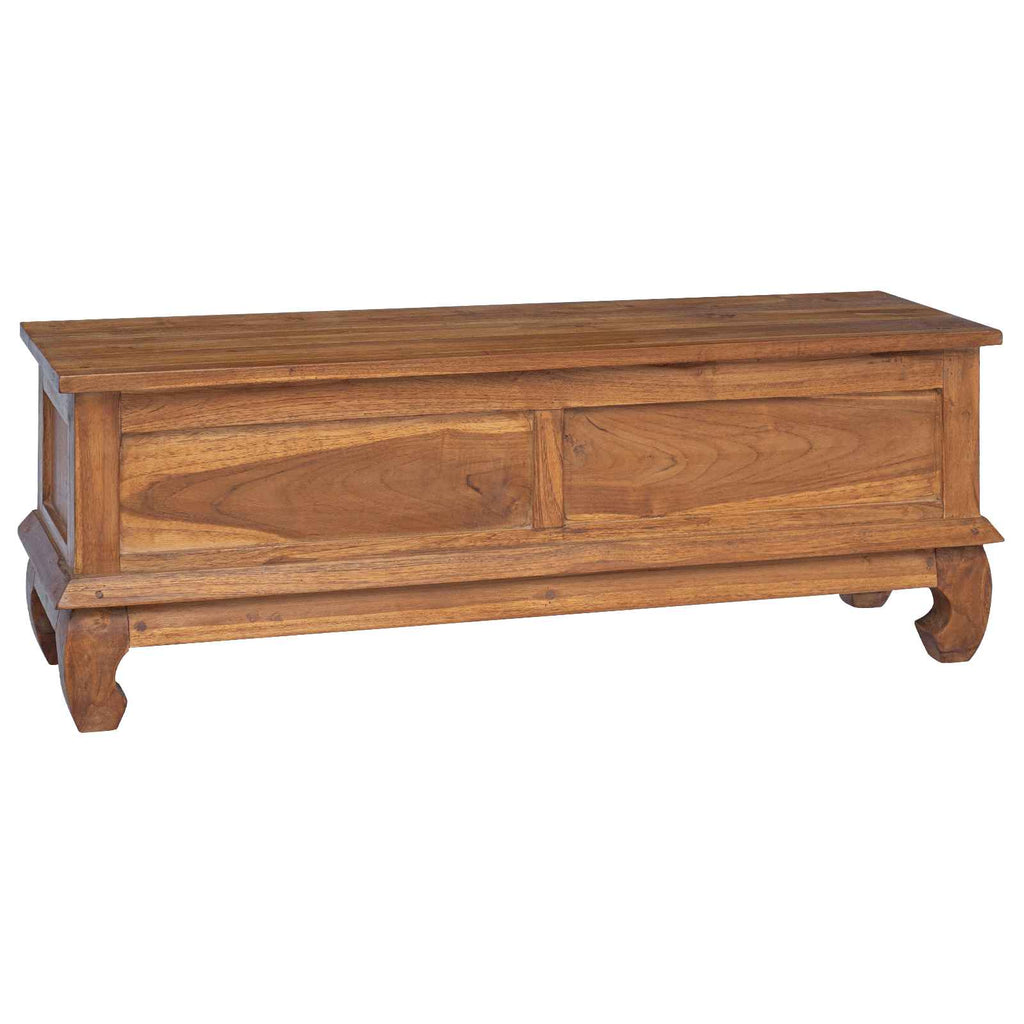 Soporte de TV Natural 110 x 35 x 40 cm Madera de teca maciza