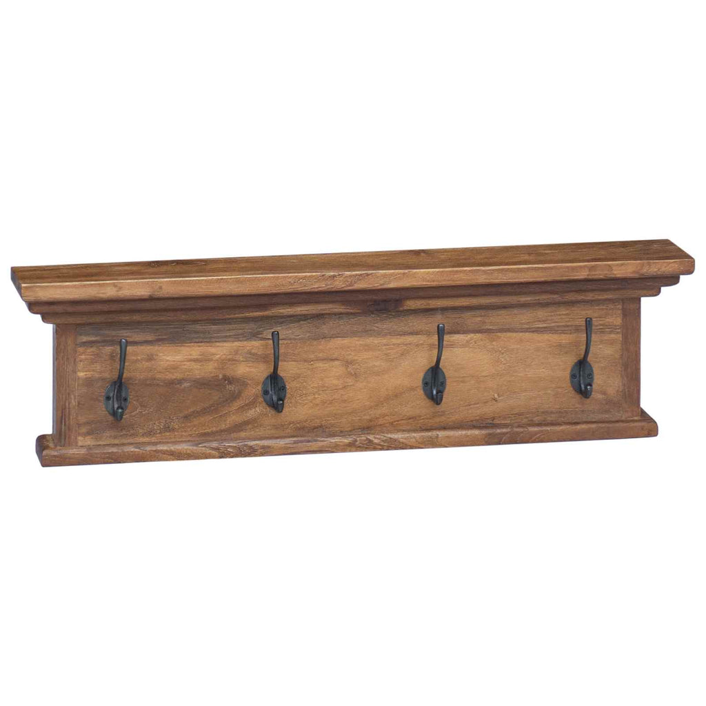 Perchero montado en pared Natural 70 x 10 x 20 cm
