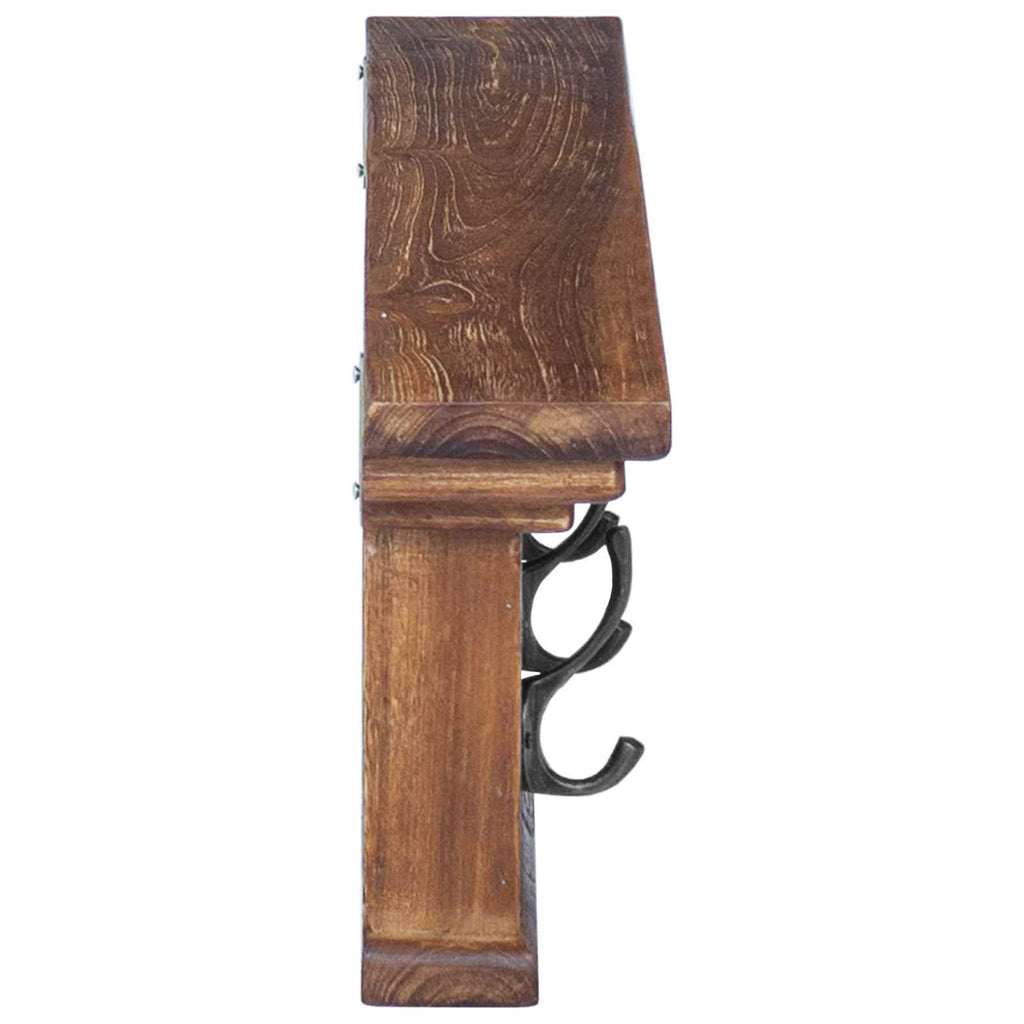 Perchero montado en pared Natural 70 x 10 x 20 cm