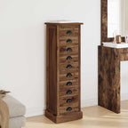 Cajonera Natural 35 x 30 x 110 cm Madera de teca maciza