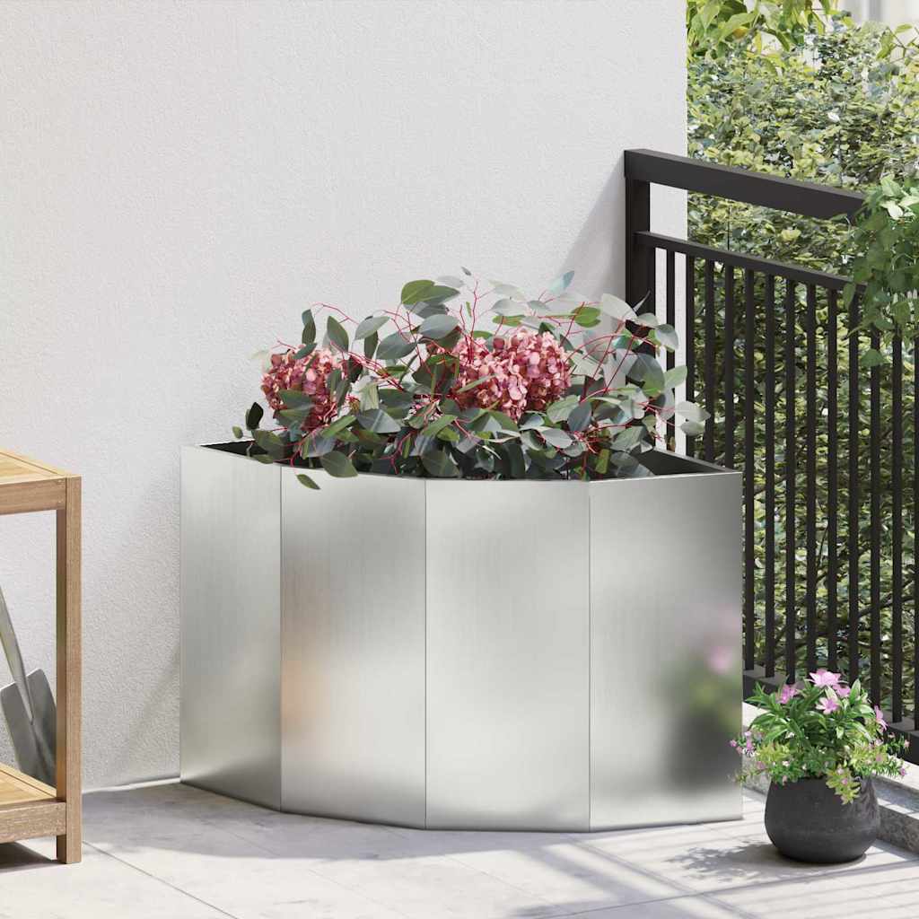 Vaso de Esquina 30 x 30 x 35 cm Aço