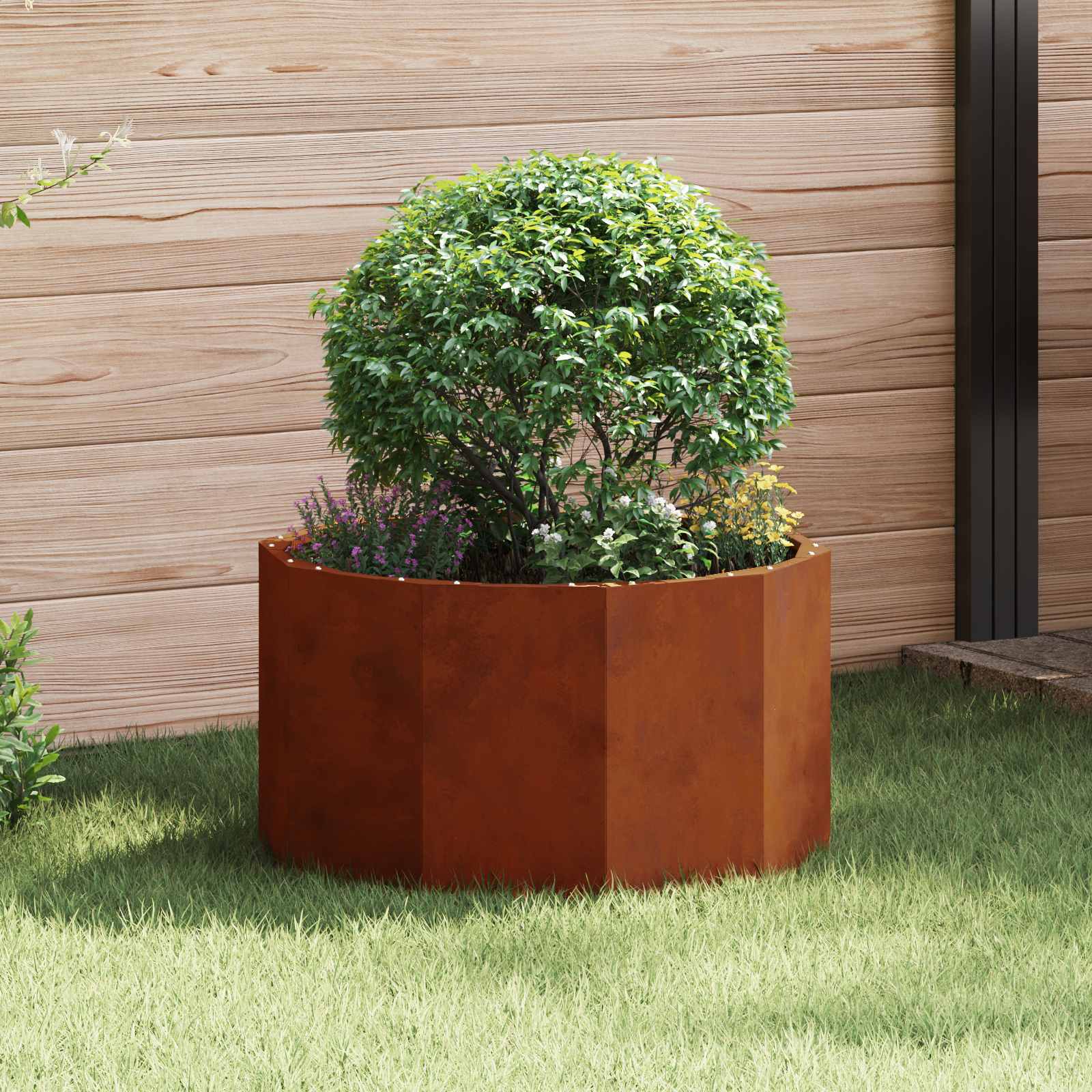 Jardinera 120 x 120 x 35 cm Acero