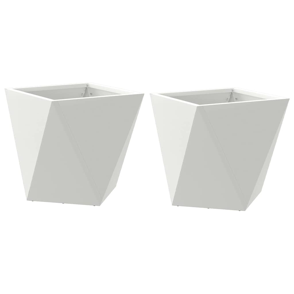 Jardinera 2 pcs 30 x 30 x 30 cm Acero
