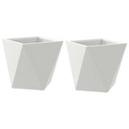 Jardinera 2 pcs 30 x 30 x 30 cm Acero