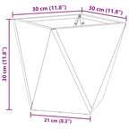 Jardinera 2 pcs 30 x 30 x 30 cm Acero