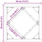 Jardinera 2 pcs 30 x 30 x 30 cm Acero