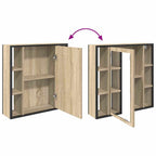 Juego de muebles de baño con estante 4 pcs Roble Sonoma